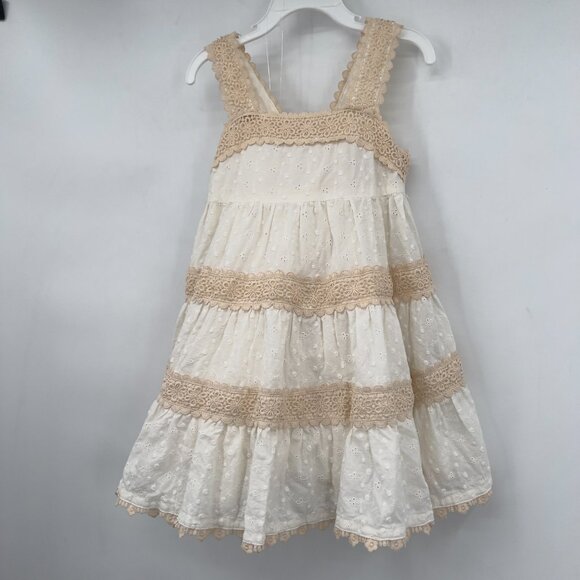 Jason Wu Girls Cream Eyelet Lace Tiered Dress + Matching Mini Tote – 4T NWT - Picture 4 of 8